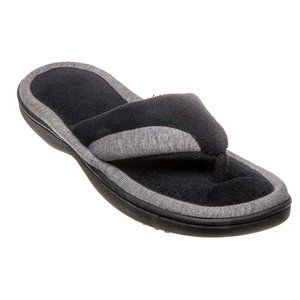 NWT Isotoner Microterry Michelle Thong Slipper